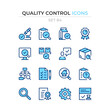 Quality control icons. Vector line icons set. Premium quality. Simple thin line design. Modern outline symbols collection, pictograms.