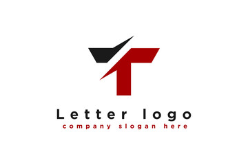 Initial Letter T logo design template element. letter T icon. Suitable for business and financial logos isolated on white background