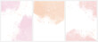 © Magdalena - Set of 3 Delicate Abstract Watercolor Style Vector Layouts. Light Pink, Light Red and Blush Paint Stains on a White Background. Pastel Color Stains and Splatter Print Set.