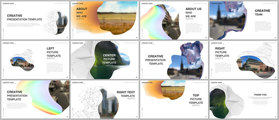 Wall Mural - presentation design vector templates, multipurpose template for presentation slide, flyer, brochure 