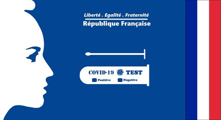 Sticker - Test de la Covid-19, République française