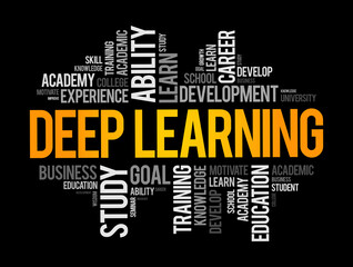 Deep Learning word cloud collage, education concept background