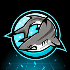 Poster - Black tip reef shark mascot. esport logo design