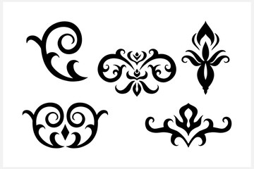 Vintage ornament. Stencil element. Vector stock illustration. EPS 10