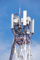 Tower with aerials of cellular