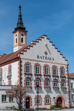 Famous Historic Town Hall In Waidhofen An Der Thaya, Lower Austria 24.04.2021