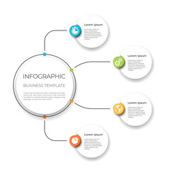 Wall Mural - Presentation infographic template 6 options.