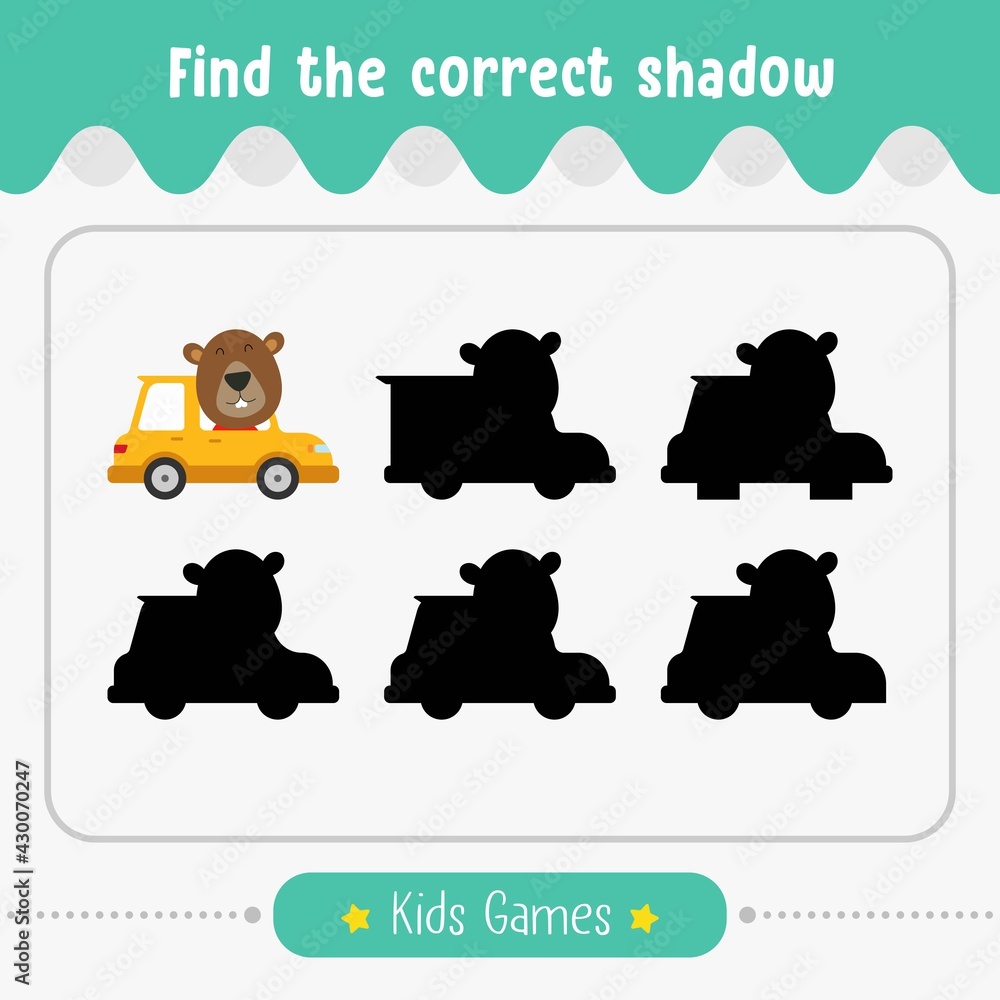 Find the correct shadow kids game for educational activity preschool ...