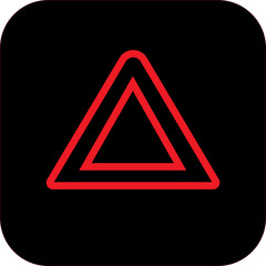 Hazard Lights On car warning light symbol