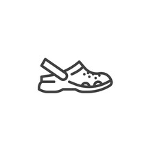 Sandals Shoe Line Icon