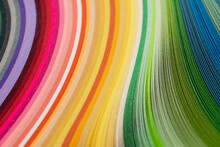 Rainbow Colors Paper Composition.Color Spectrum Banner. Colorful Striped Pattern Background.