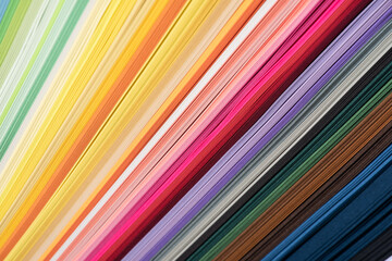 Wall Mural - rainbow colors paper composition.Color spectrum banner. Colorful striped pattern background.