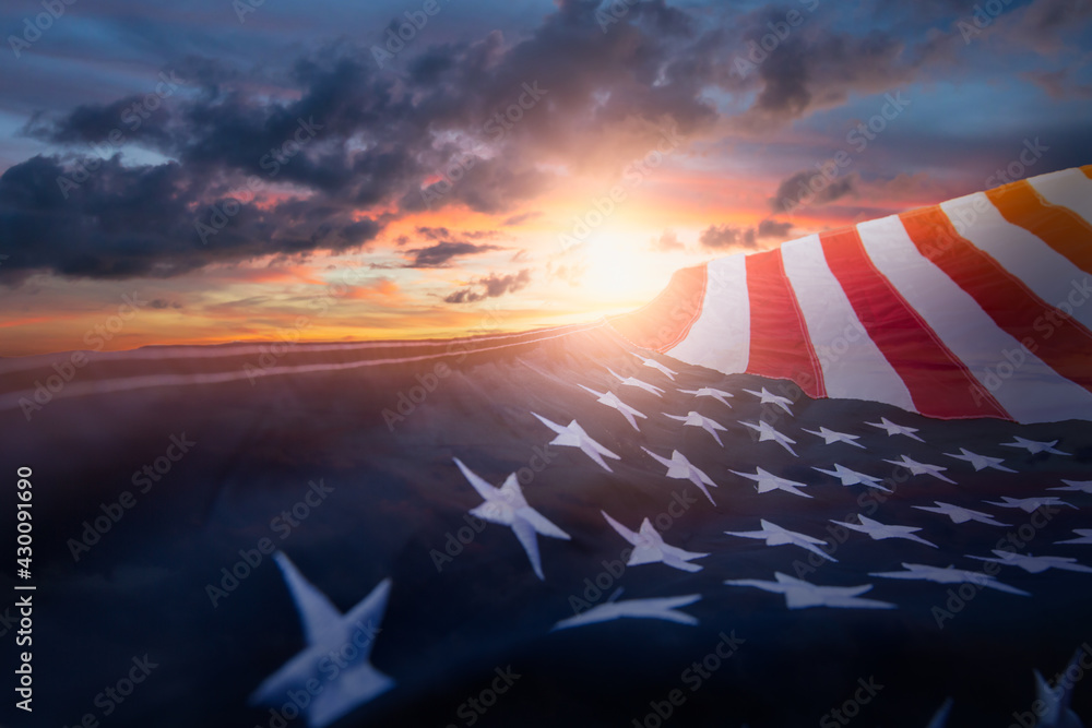 US American flag - obrazy, fototapety, plakaty 