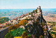 landscape of the republic of san marino from the 70s