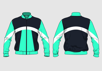 retro vintage windbreaker hoodie jacket template