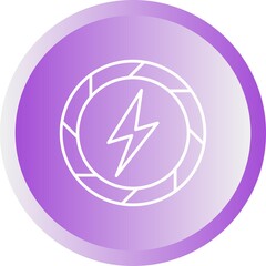 Sticker - Unique Electric Current Line Vector Icon