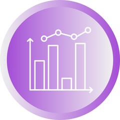 Wall Mural - Unique Statistics line vector icon