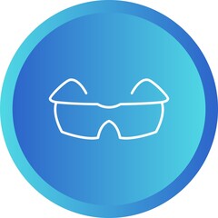 Wall Mural - Unique Goggles Line Vector Icon