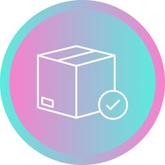 Sticker - Unique Valid Delivery Package Vector Line Icon