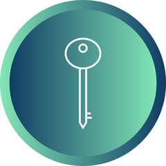 Canvas Print - Unique key line vector icon