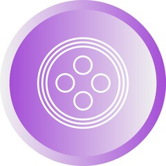 Sticker - Unique Button Line Vector Icon