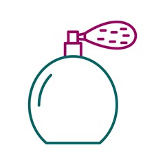 Poster - Unique Perfume Bottle Line Vector Icon