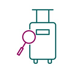 Poster - Unique Find Luggage Line Vector Icon