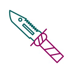 Sticker - Unique Knife Vector Line Icon