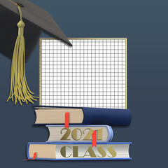 Poster - Graduation 2021 card with cap