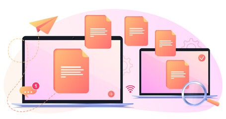 File transfer. Files transferred encrypted form. Program for remote connection between two computers. Full access to remote files and folders. Data Center concept based. Business organization. Web