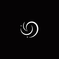 Aufkleber - Wave for surfing, elegant logo concept. Linear funnel, abstract hurricane isolated icon. Round waving logotype template for business and developing startup