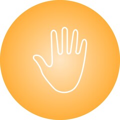 Sticker - Hand sign vector line icon