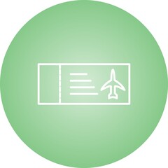 Sticker - Unique Plane Tickets Line Vector Icon