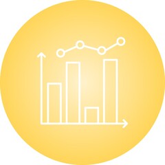 Wall Mural - Unique Statistics line vector icon