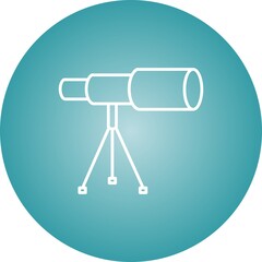 Sticker - Unique Telescope On Stand Line Vector Icon