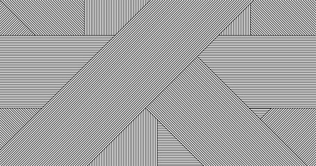 Poster - Abstract linear geometric background vector design. Striped pattern. Minimal monochrome backdrop.