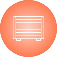 Canvas Print - Unique Gas Heater Line Vector Icon