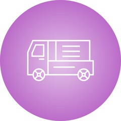 Sticker - Unique Truck Vector Line Icon