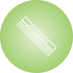 Canvas Print - Unique Comb Line Vector Icon