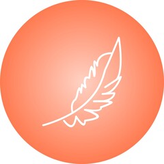 Sticker - Unique Feather line vector icon