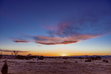 Wall Mural - amazing sunset scenery in santa fe, new mexico