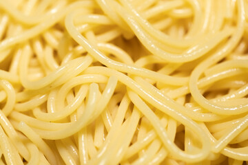 Spaghetti closeup photo as background texture