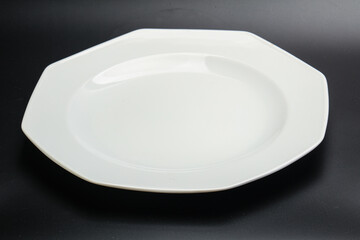 White empty plate for serving