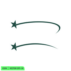 Sticker - shooting star icon vector illustration simple design element