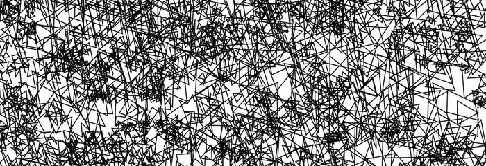 Poster - Black and white texture with chaotic triangles. Vector graphics
