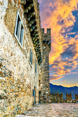 Sticker - Sasso Corbaro castle in Bellinzona, Switzerland