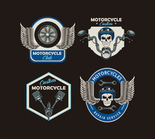 Four Motorcycle Patches