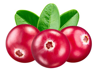 Sticker - Organic cranberries isolated on white background