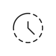 Canvas Print - Outline design of time icon.