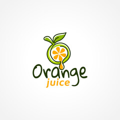 Wall Mural - Orange juice logo vector graphic for any business especially for food and beverage, cafe, drink, etc.